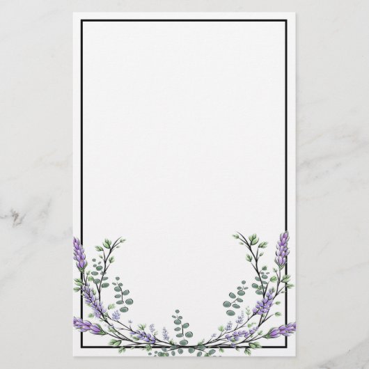 Lavender en Eucalyptus Briefpapier (Voorkant)