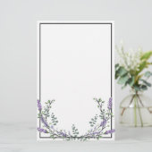 Lavender en Eucalyptus Briefpapier (Staand voorkant)