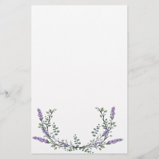 Lavender en Eucalyptus Briefpapier (Voorkant)