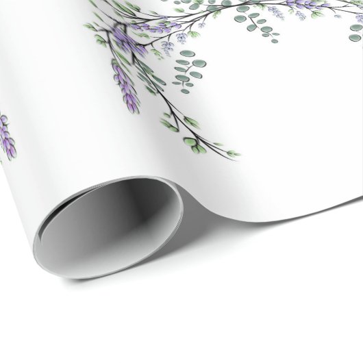 Lavender en Eucalyptus Cadeaupapier (Rol Hoek)
