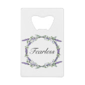 Lavender en Eucalyptus Fearless Creditkaart Flessenopener (Voorkant)