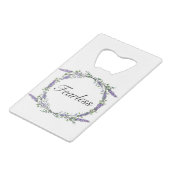 Lavender en Eucalyptus Fearless Creditkaart Flessenopener (Achterkant Gekanteld)
