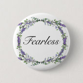 Lavender en Eucalyptus Fearless Ronde Button 5,7 Cm (Voorkant)