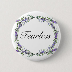 Lavender en Eucalyptus Fearless Ronde Button 5,7 Cm