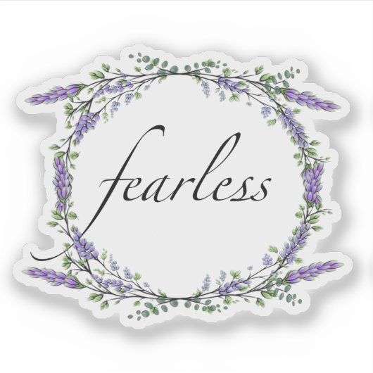 Lavender en Eucalyptus Fearless Sticker (Voorkant)