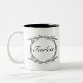 Lavender en Eucalyptus Fearless Tweekleurige Koffiemok (Links)