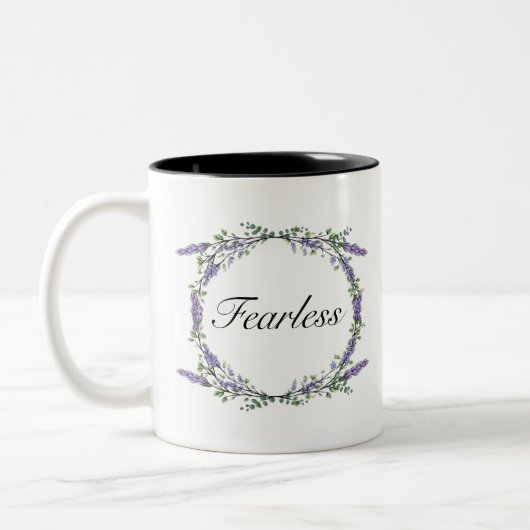 Lavender en Eucalyptus Fearless Tweekleurige Koffiemok (Links)