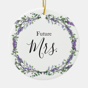 Lavender en Eucalyptus Future Mrs. Keramisch Ornament