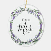 Lavender en Eucalyptus Future Mrs. Keramisch Ornament (Links)