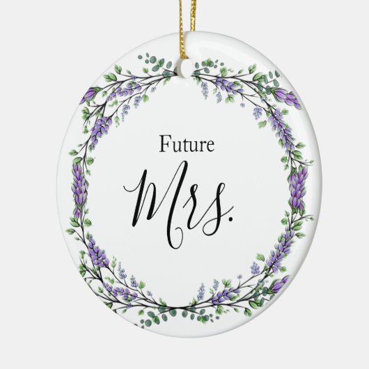 Lavender en Eucalyptus Future Mrs. Keramisch Ornament (Links)