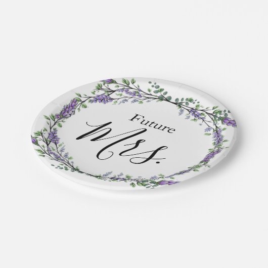 Lavender en Eucalyptus Future Mrs. Papieren Bordje (Gekanteld)