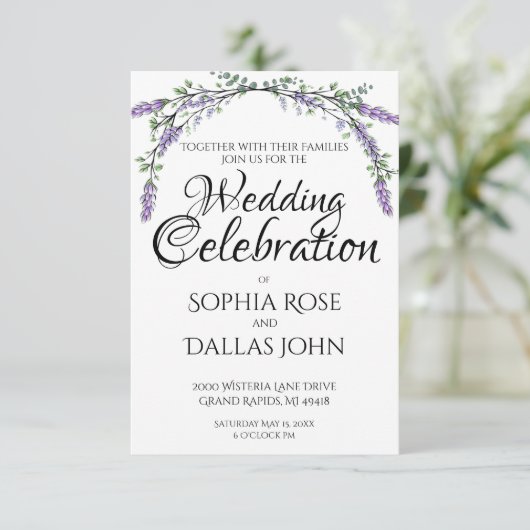 Lavender en Eucalyptus Kaart (Staand voorkant)