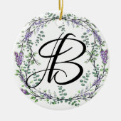 Lavender en Eucalyptus Keramisch Ornament (Voorkant)