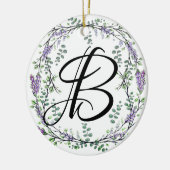 Lavender en Eucalyptus Keramisch Ornament (Links)
