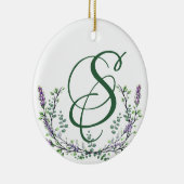 Lavender en Eucalyptus Keramisch Ornament (Rechts)