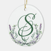 Lavender en Eucalyptus Keramisch Ornament (Links)