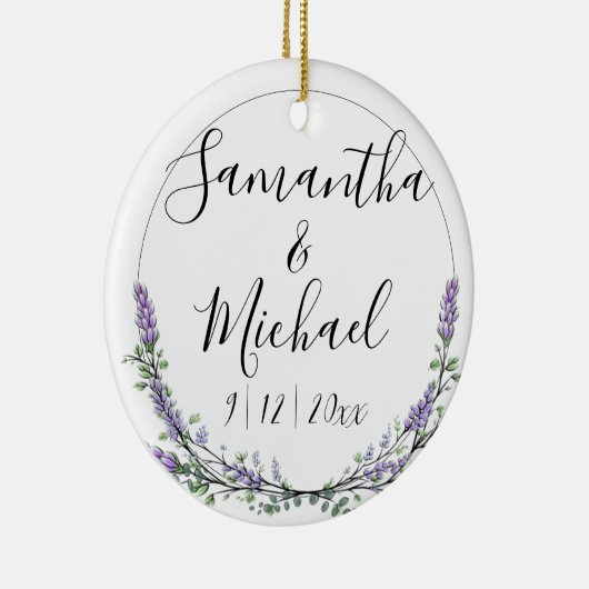 Lavender en Eucalyptus Keramisch Ornament (Rechts)