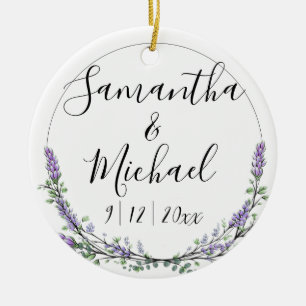 Lavender en Eucalyptus Keramisch Ornament