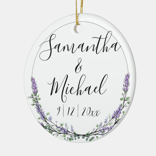 Lavender en Eucalyptus Keramisch Ornament (Links)