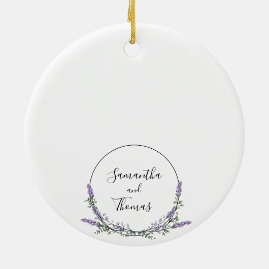 Lavender en Eucalyptus Keramisch Ornament (Achterkant)