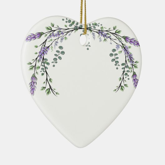 Lavender en Eucalyptus Keramisch Ornament (Rechts)