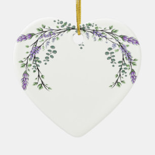Lavender en Eucalyptus Keramisch Ornament