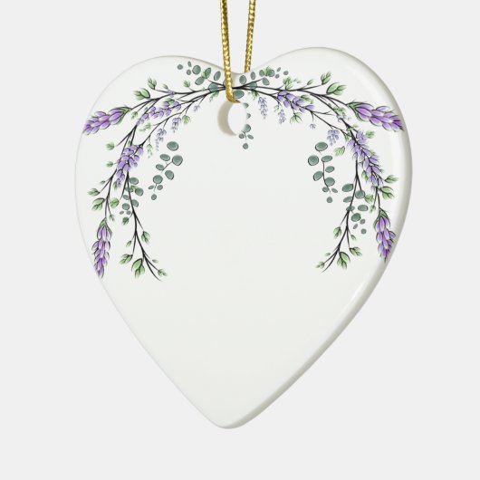 Lavender en Eucalyptus Keramisch Ornament (Links)