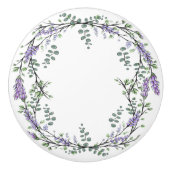 Lavender en Eucalyptus Keramische Knop (Voorkant)