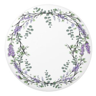 Lavender en Eucalyptus Keramische Knop