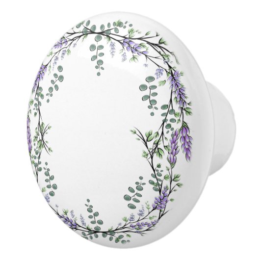 Lavender en Eucalyptus Keramische Knop (Rechts)