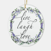 Lavender en Eucalyptus Live Laugh Love Keramisch Ornament (Links)