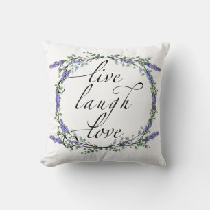 Lavender en Eucalyptus Live Laugh Love Kussen