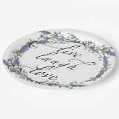 Lavender en Eucalyptus Live Laugh Love Papieren Bordje (Gekanteld)