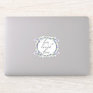 Lavender en Eucalyptus, Live Laugh Love Sticker