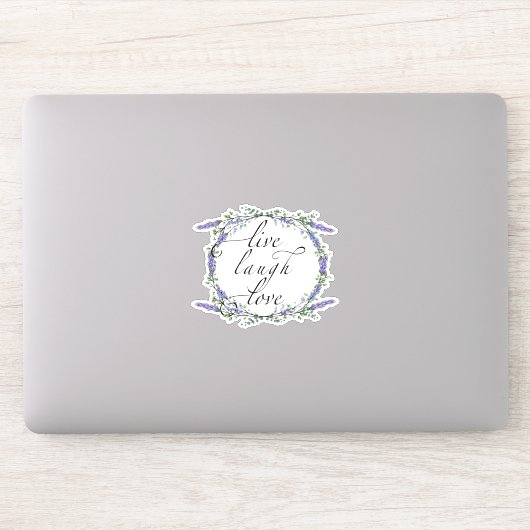 Lavender en Eucalyptus, Live Laugh Love Sticker (Computer)