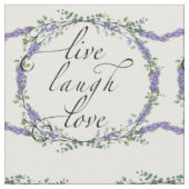 Lavender en Eucalyptus Live Laugh Love Stof (Close Up)