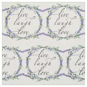 Lavender en Eucalyptus Live Laugh Love Stof