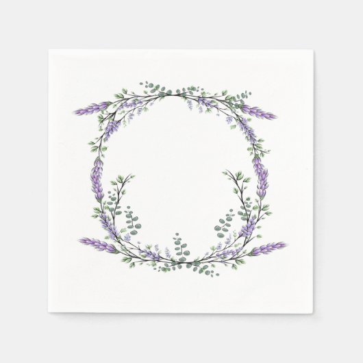 Lavender en Eucalyptus Napkins Servet (Voorkant)
