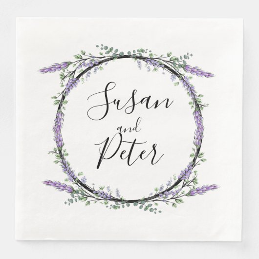 Lavender en Eucalyptus Napkins Servet (Voorkant)