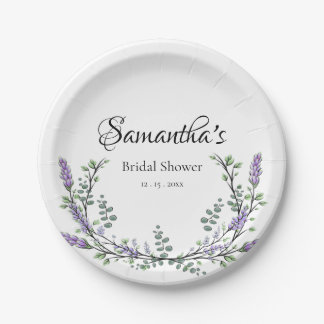 Lavender en Eucalyptus Papieren Bordje