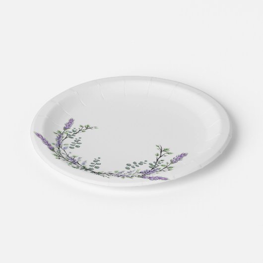 Lavender en Eucalyptus Papieren Bordje (Gekanteld)
