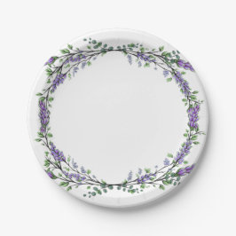 Lavender en Eucalyptus Papieren Bordje
