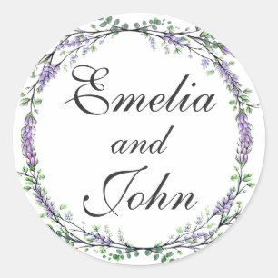 Lavender en Eucalyptus Ronde Sticker