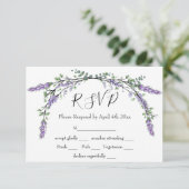 Lavender en Eucalyptus RSVP Kaartje (Staand voorkant)