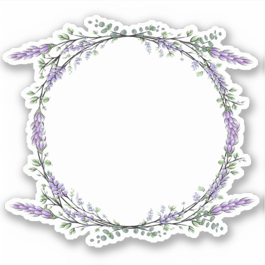 Lavender en Eucalyptus Sticker (Voorkant)
