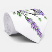 Lavender en Eucalyptus Stropdas (Opgerold)