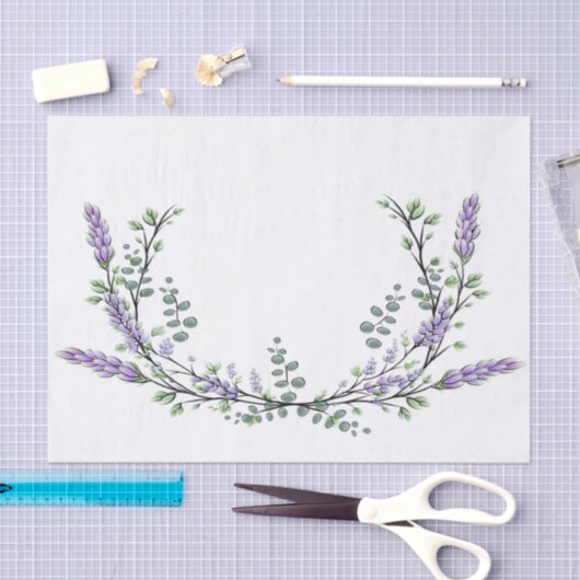Lavender en Eucalyptus Tissuepapier (Craft)