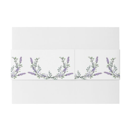 Lavender en Eucalyptus Uitnodigingen Wikkel (Achterkant Voorbeeld)
