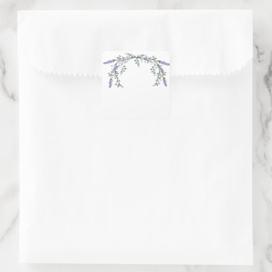 Lavender en Eucalyptus Vierkante Sticker (Tas)