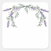 Lavender en Eucalyptus Vierkante Sticker (Voorkant)